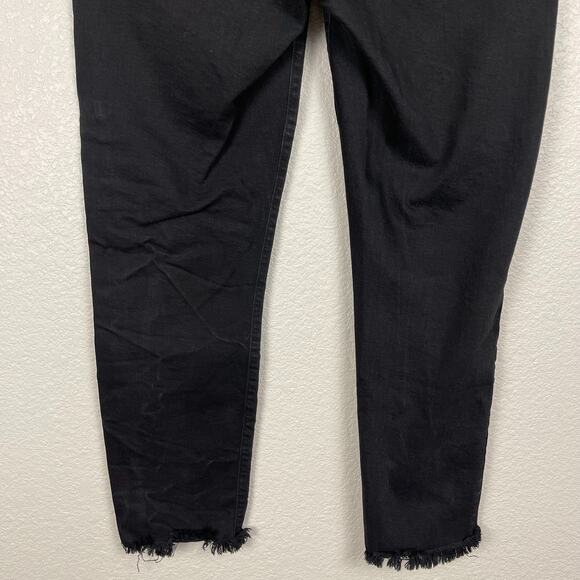 Agolde Sophie High Rise Skinny Crop Jeans Harlow Destructed Size 32 Grunge Emo - Picture 11 of 16